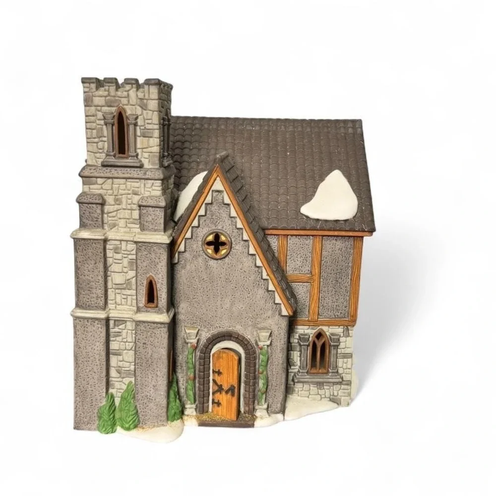 Dept 56‎ Dickens Village Whittlesbourne Church 1994 Lighted Sz Decor Holiday Vtg